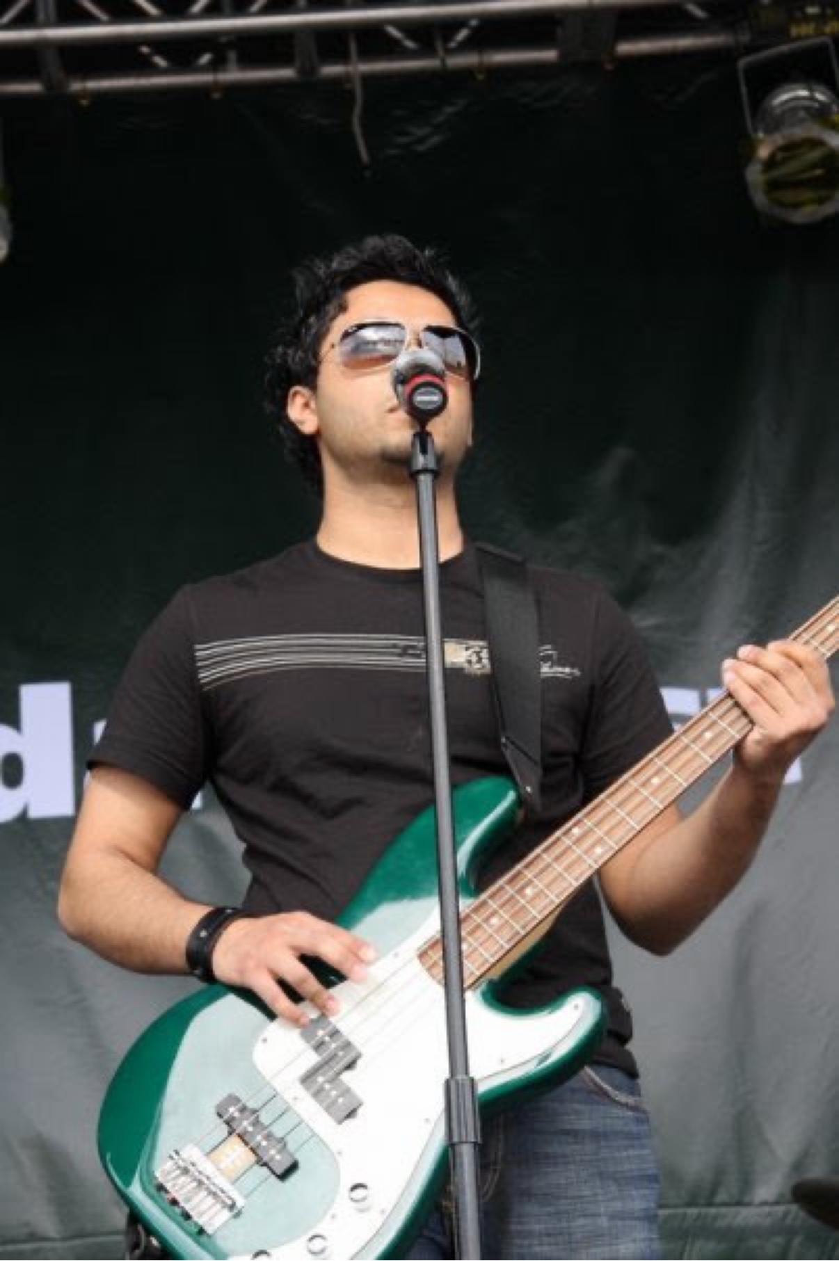 On stage